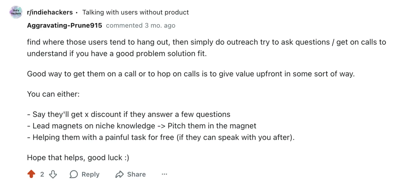 Another value comment on Reddit